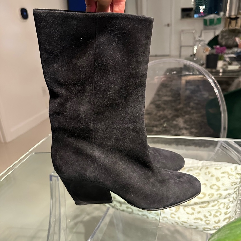 Christian Dior Elegant Black Suede Women's Boots
